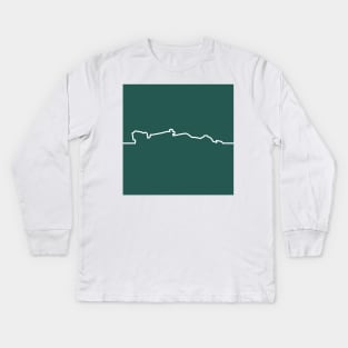 Aston Martin F1 Car Line Art - 2022 Model #2 Kids Long Sleeve T-Shirt